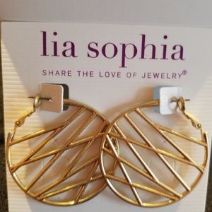 Lia Sophia Crosshatch earrings